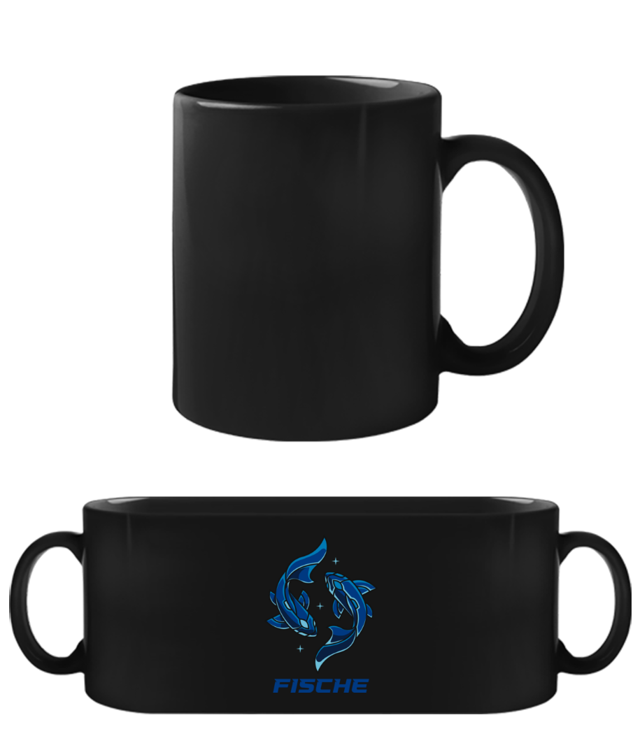 Mecha Roboter Sternzeichen Fische · Schwarze Tasse