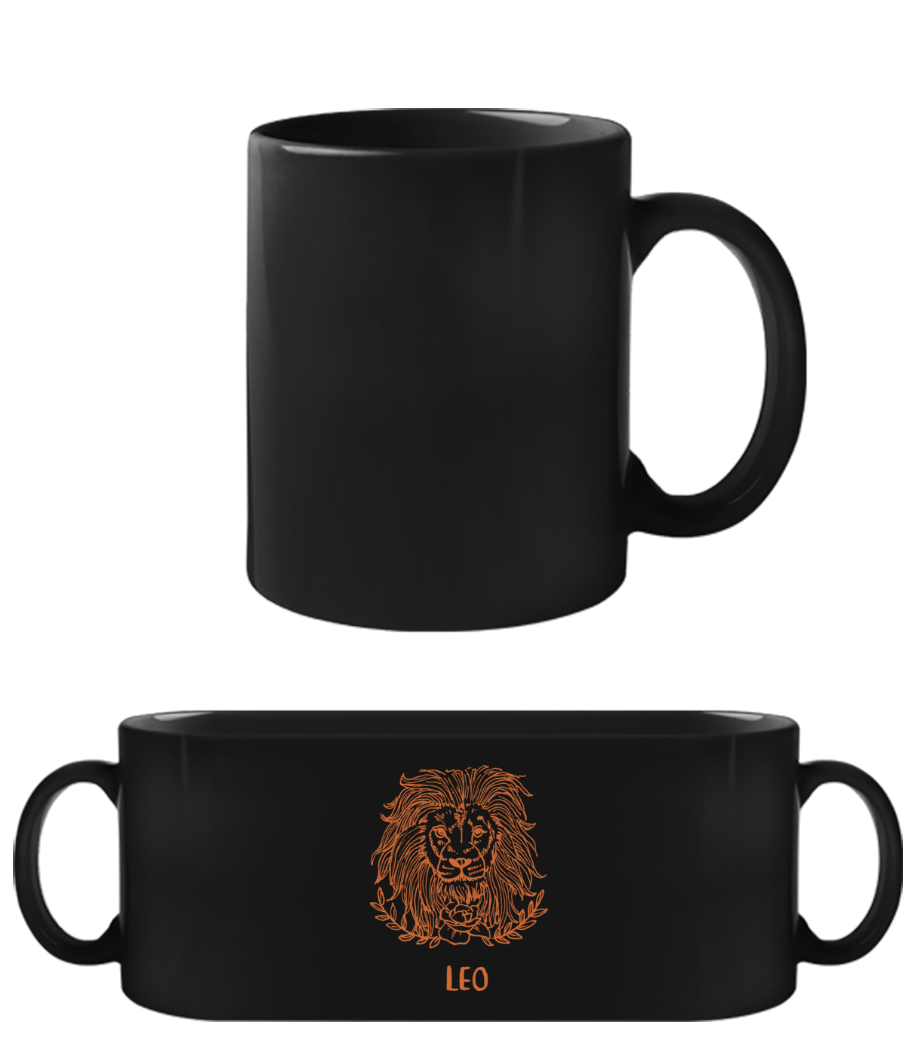 Scribble Style Zodiac Sign Leo · Tasse Noire