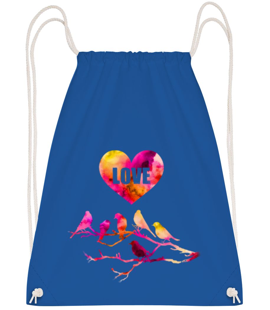 Aperçu: Birds Love - Sac à dos sport - Bleu royal - Devant