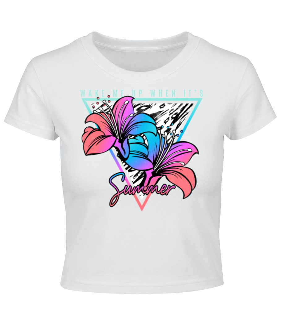 Aperçu: Wake Me Up When It's Summer - Crop top - Blanc - Devant