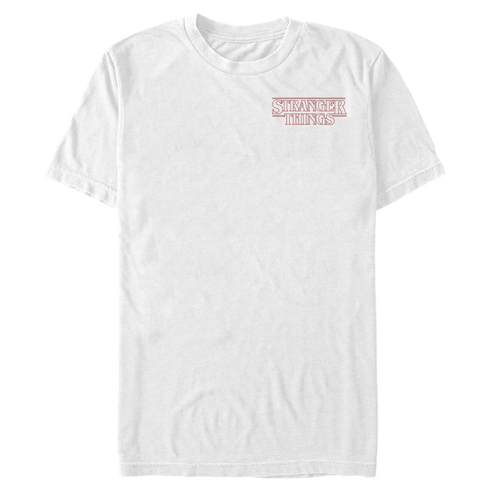 Netflix - Stranger Things - Logo Stranger Red Outline Pocket - Homme T-shirt