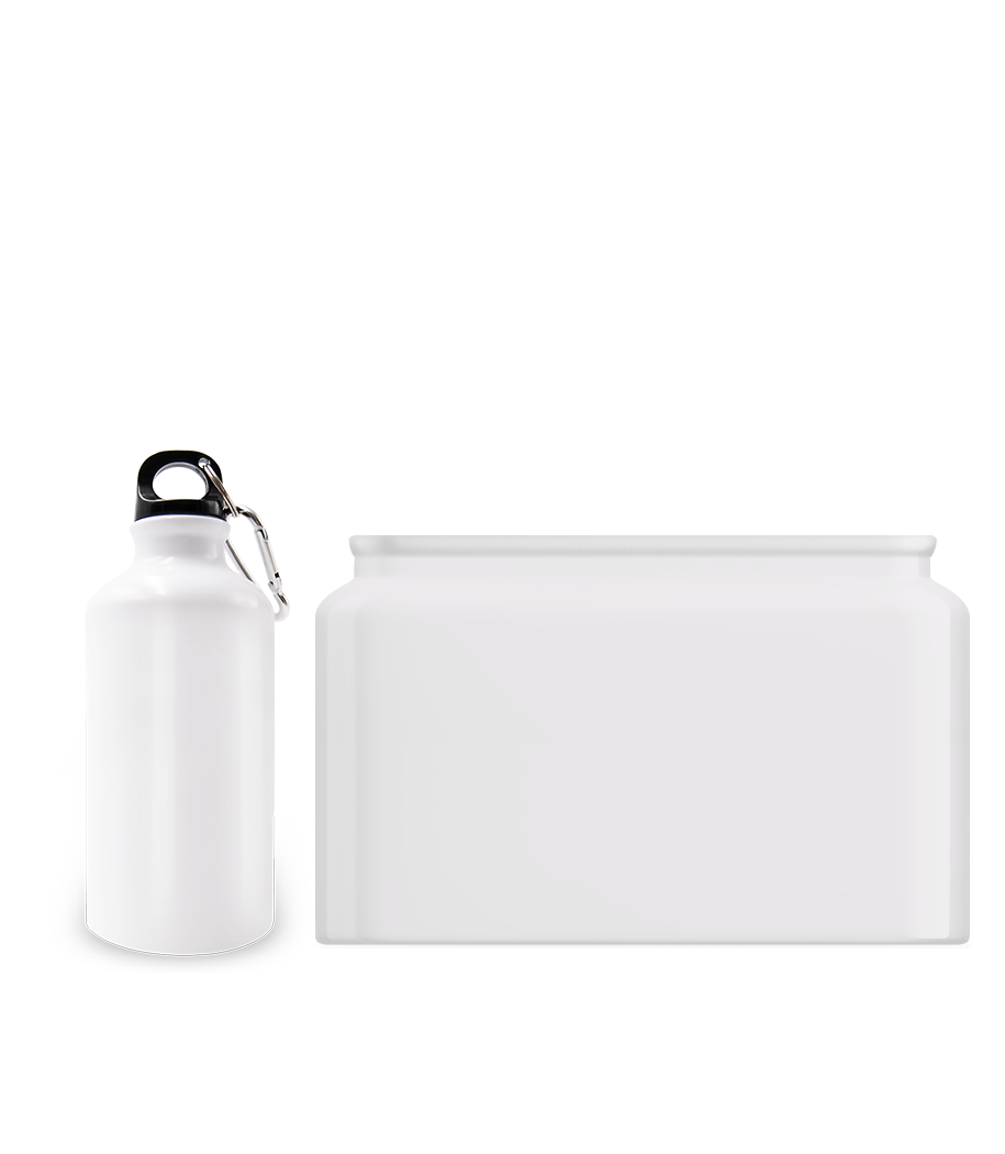 Aperçu: Gourde 400 ml - Blanc - Devant