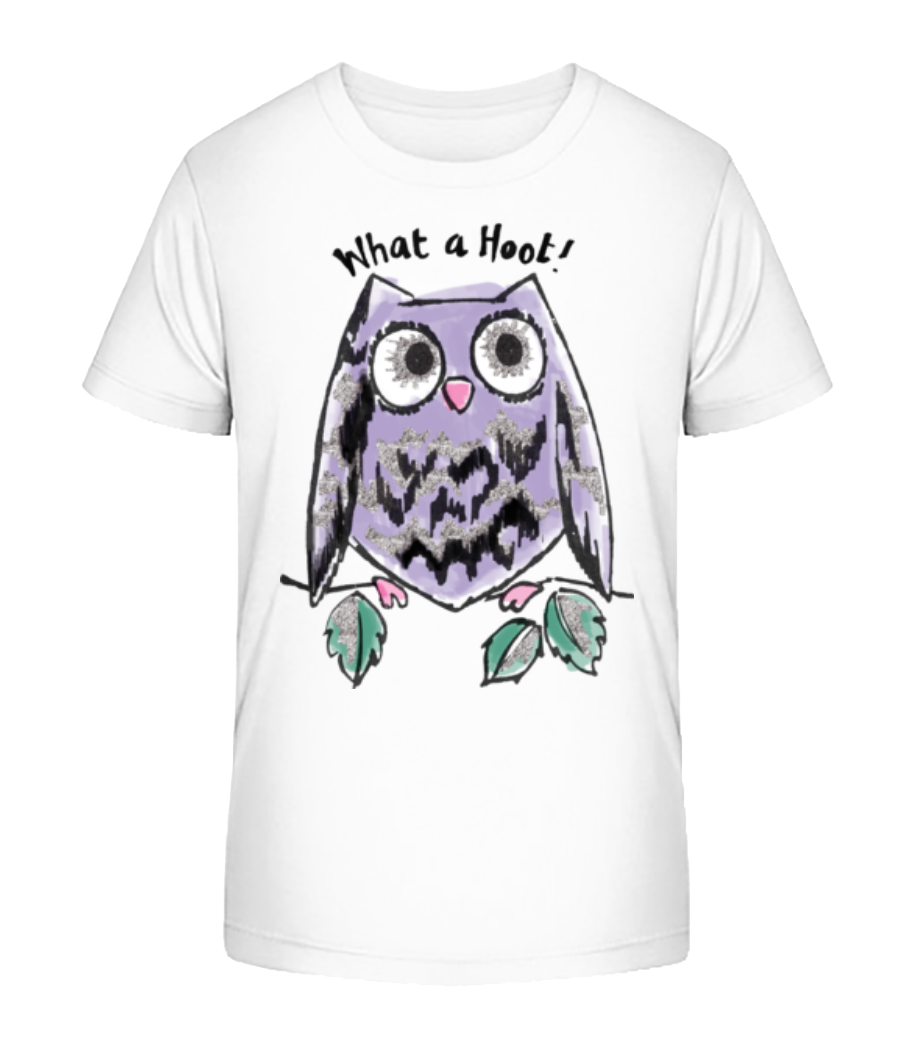 Aperçu: What A Hoot - T-shirt bio Enfant Stanley Stella 2.0 - Blanc - Devant