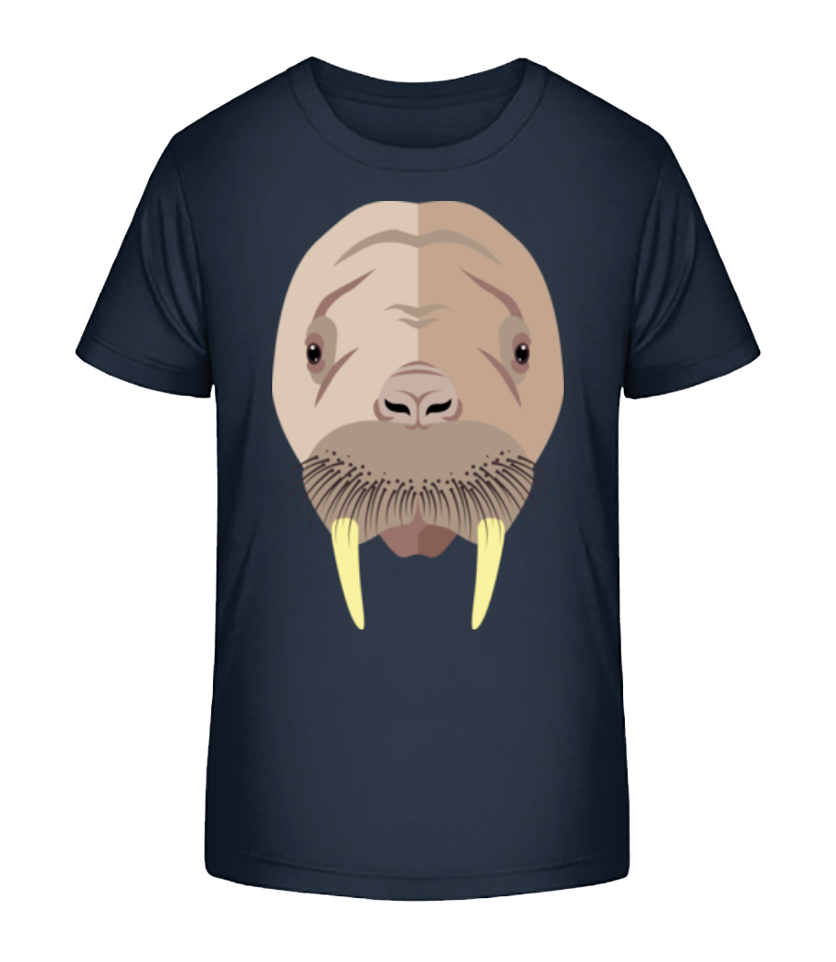 Aperçu: Phoque Commun Comic Ombre - T-shirt bio Enfant Stanley Stella 2.0 - Bleu marine - Devant