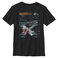 Star Wars - Squadrons - X-Wing Squad Scheme - Kids T-Shirt - Black - Front Star Wars - Squadrons - X-Wing Squad Scheme - Kids T-Shirt - Black - Front