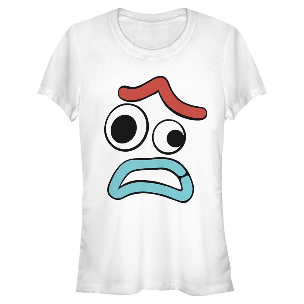 Aperçu: Pixar - Toy Story - Fourchette Big Face Scared - Femme T-shirt - Blanc - Devant