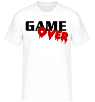 Game Over - T-Shirt Shirtinator homme - Blanc - Devant