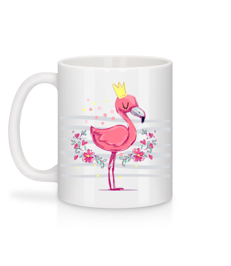 Royal Flamingo - Mug en céramique blanc - Blanc - Derrière