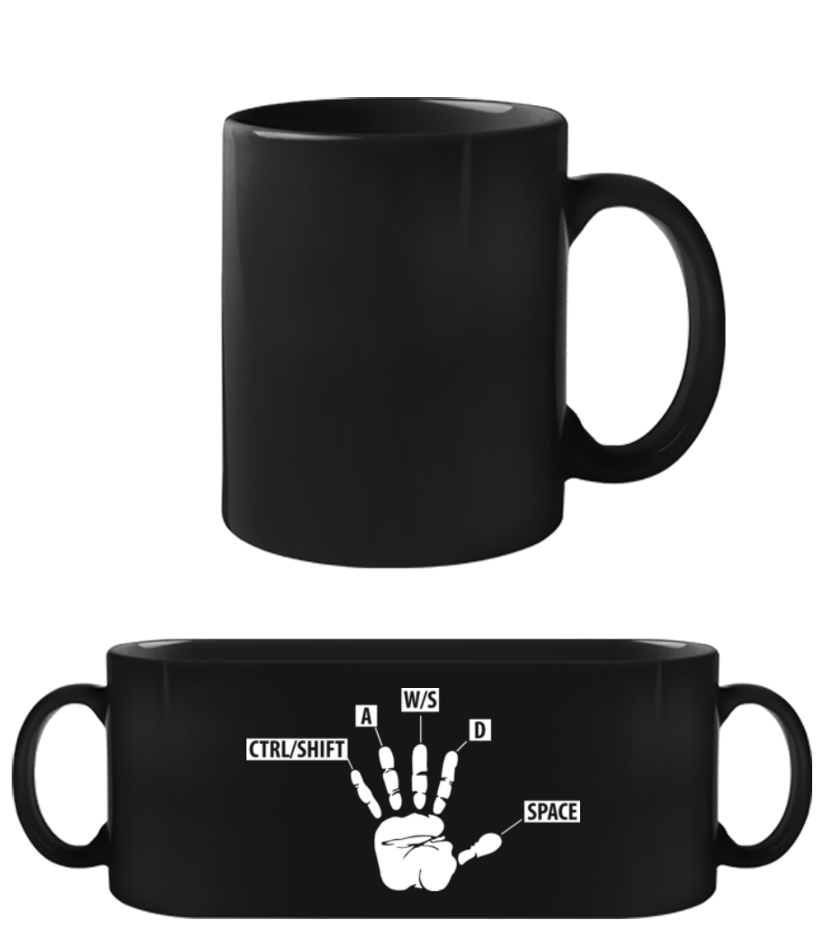 Gaming Hand · Tasse Noire