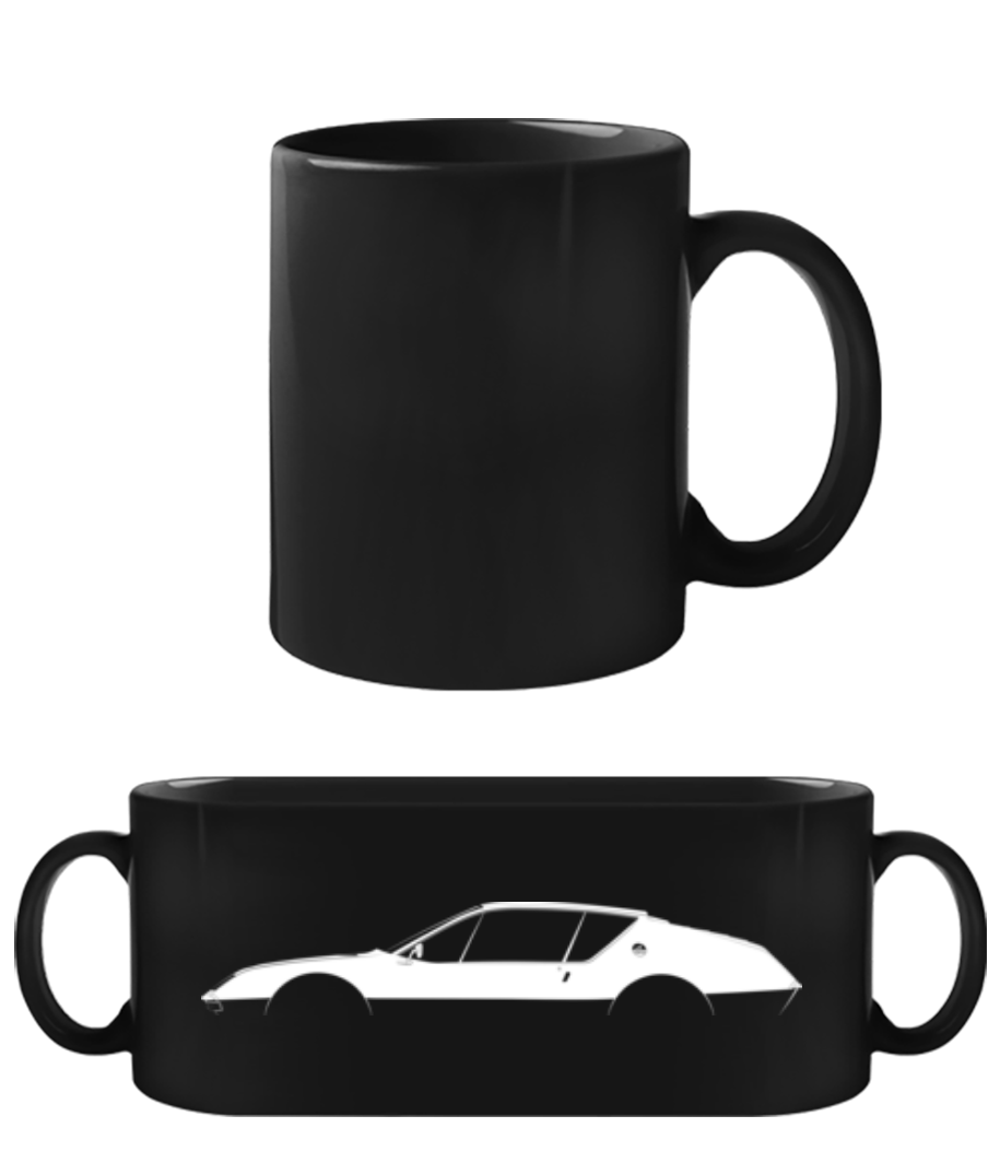 Vorschau: 'Alpine A310' Silhouette - Schwarze Tasse - Schwarz - Vorne