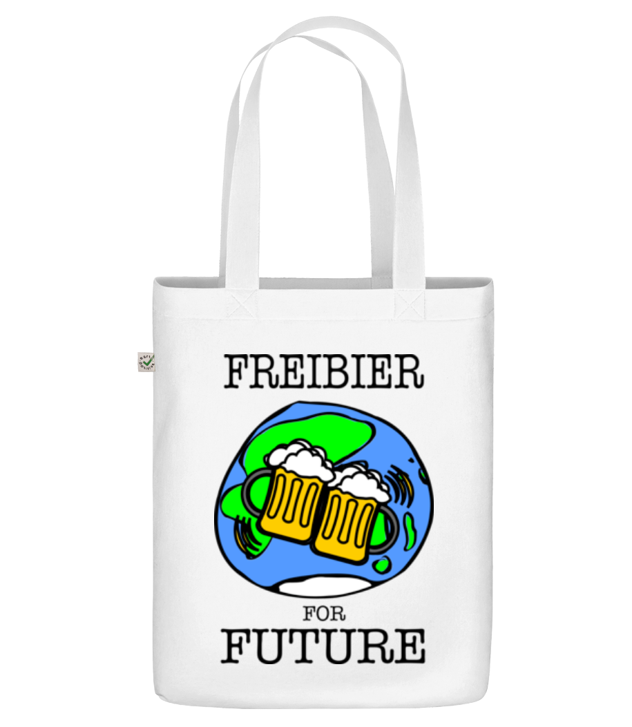 Aperçu: Freibier For Future - Sac en toile bio - Blanc - Devant