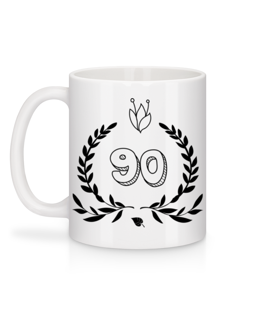Anniversaire Des Années 90 - Mug en céramique blanc - Blanc - Derrière