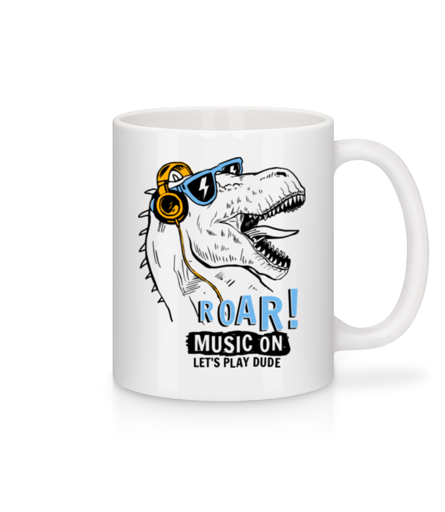 Music On Dino · Mug en céramique blanc