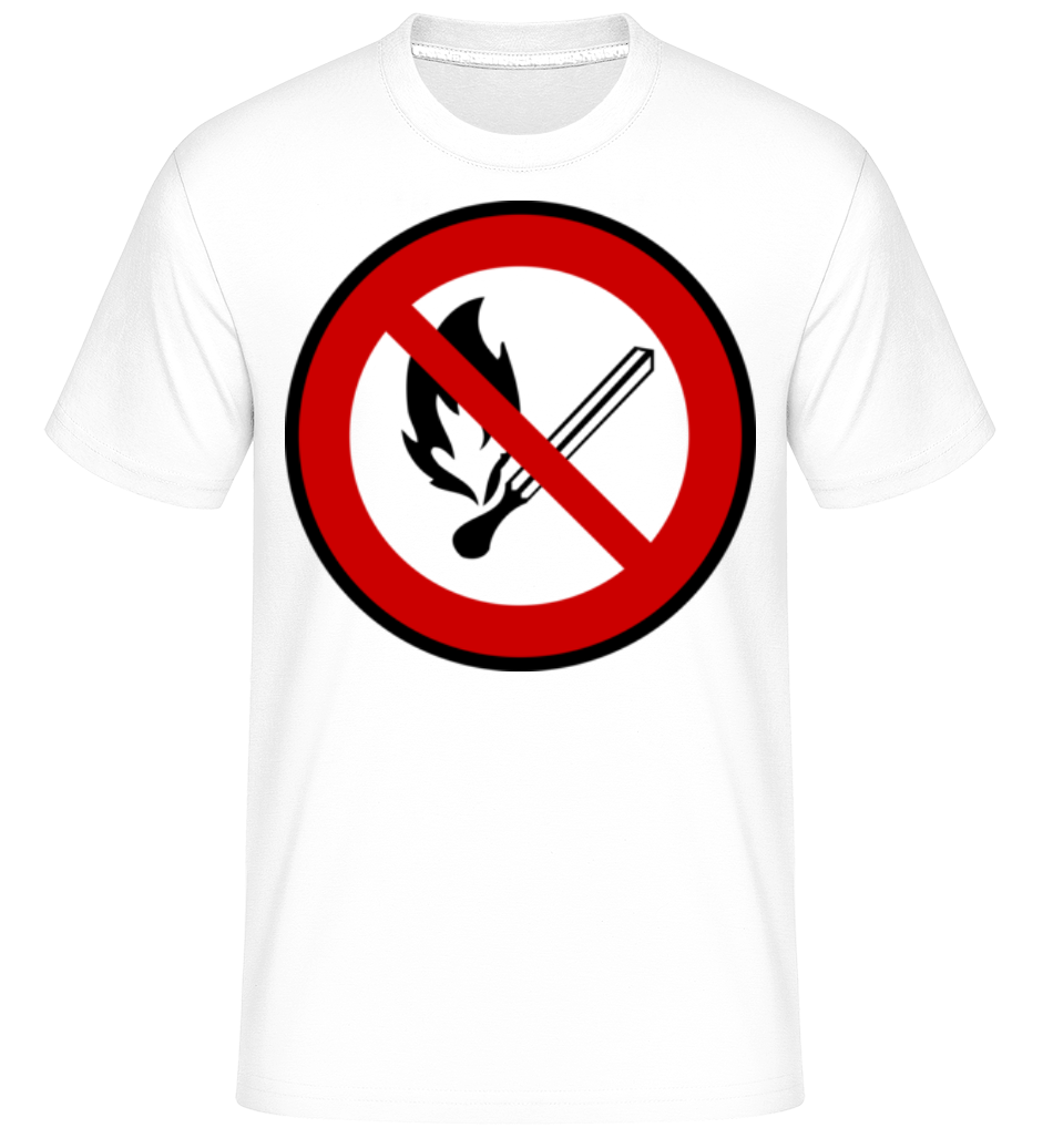 Feu Interdit -  T-Shirt Shirtinator homme - Blanc - Devant