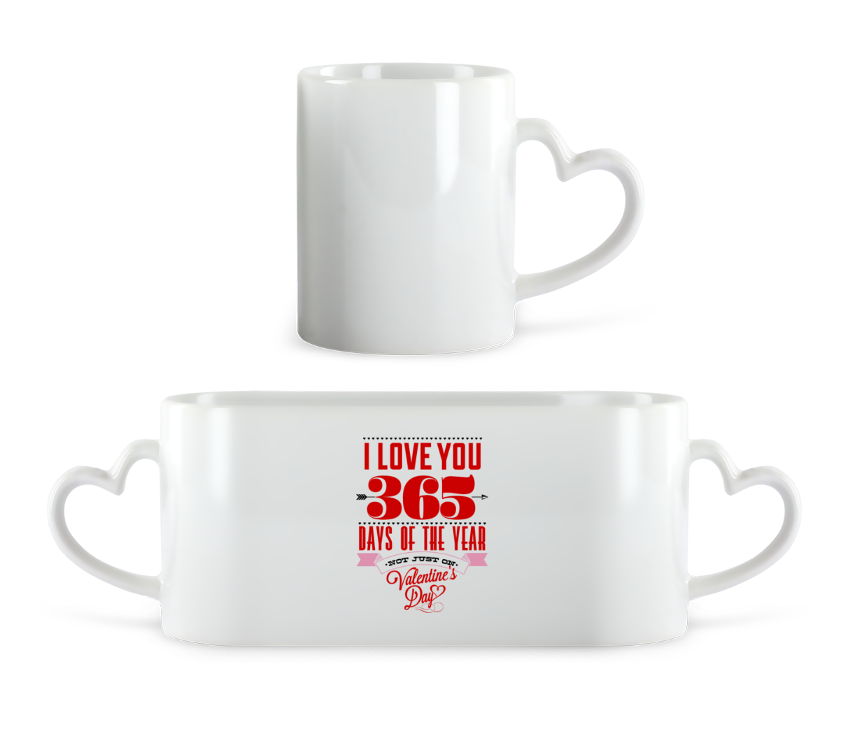 I Love You 365 Days Of The Year · Tasse en forme de coeur