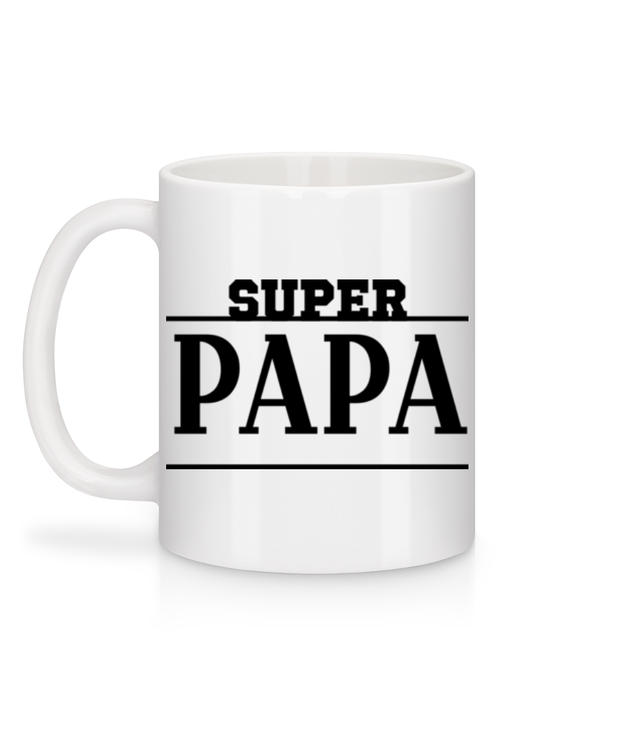 Aperçu: Super Papa - Mug en céramique blanc - Blanc - Derrière