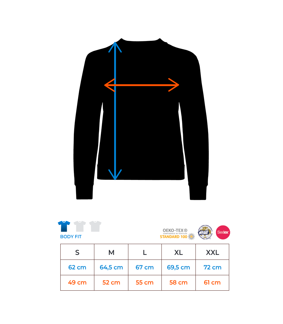 Aperçu: I Like Sweater Weather - Sweatshirt Femme - Tableau des tailles