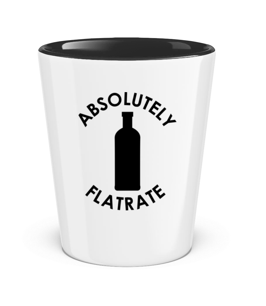 Absolutely Flatrate Vodka · Verre à shot bicolore