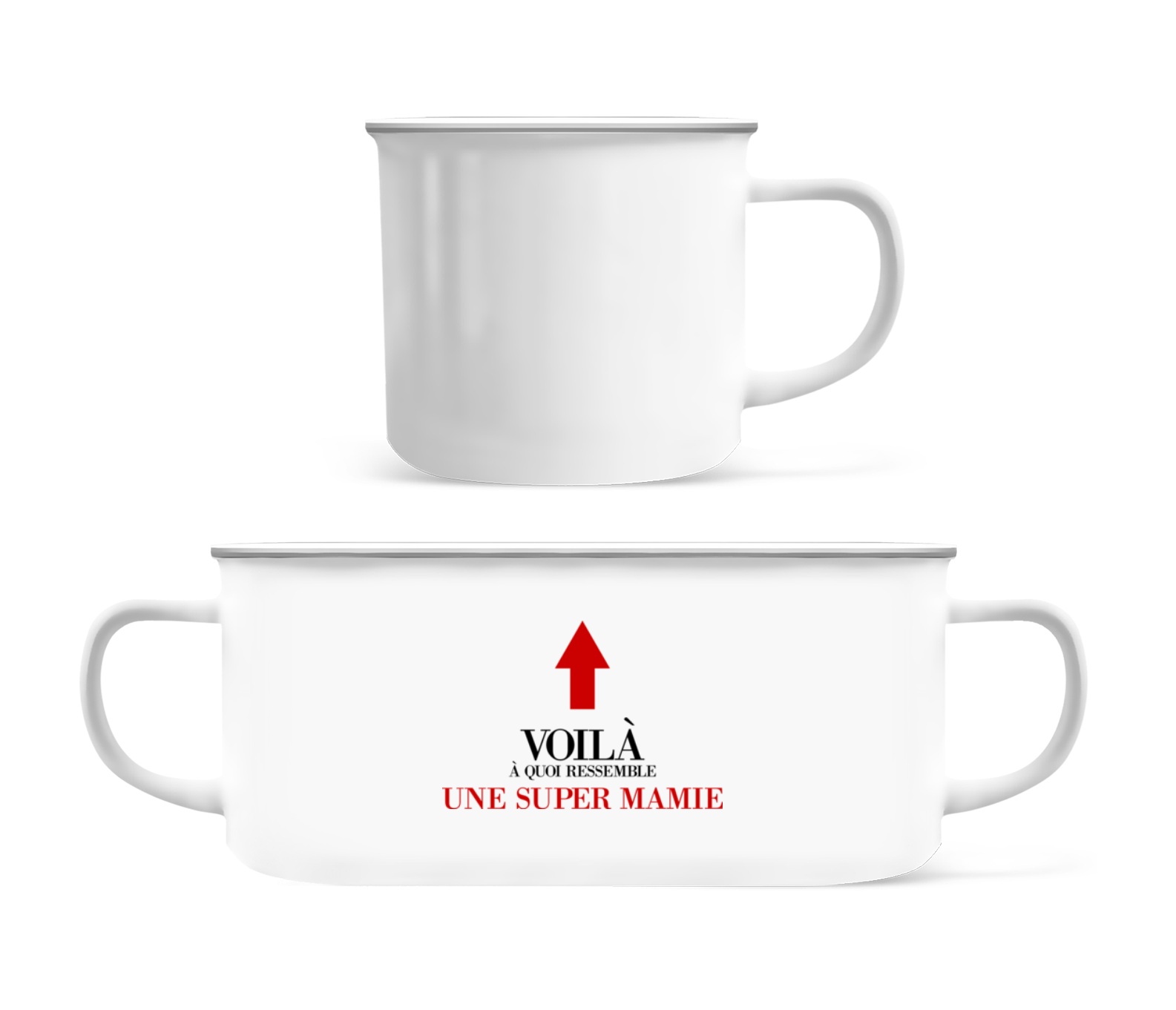Voilà Une Super Mamie · Tasse Émaillée