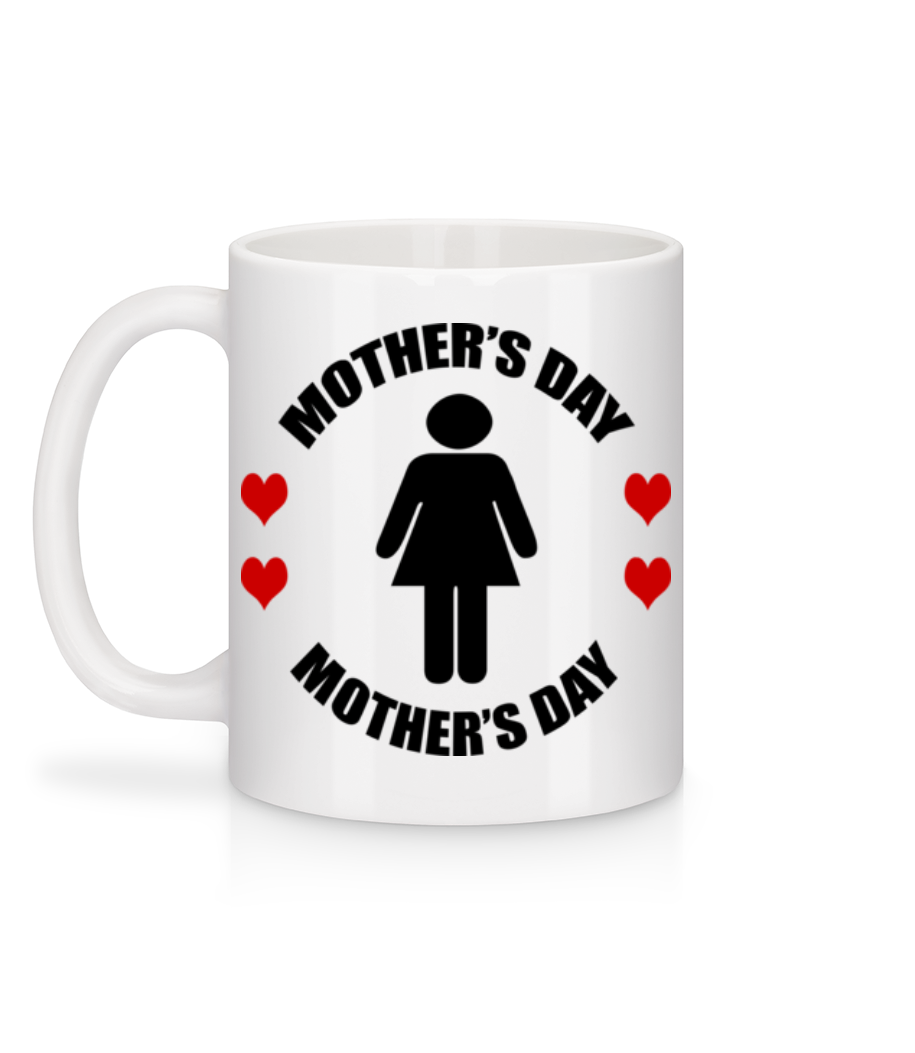Mother's Day Logo - Mug en céramique blanc - Blanc - Derrière