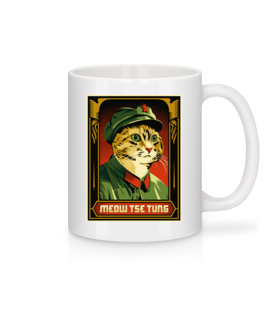 Meow Tse Tung · Mug en céramique blanc