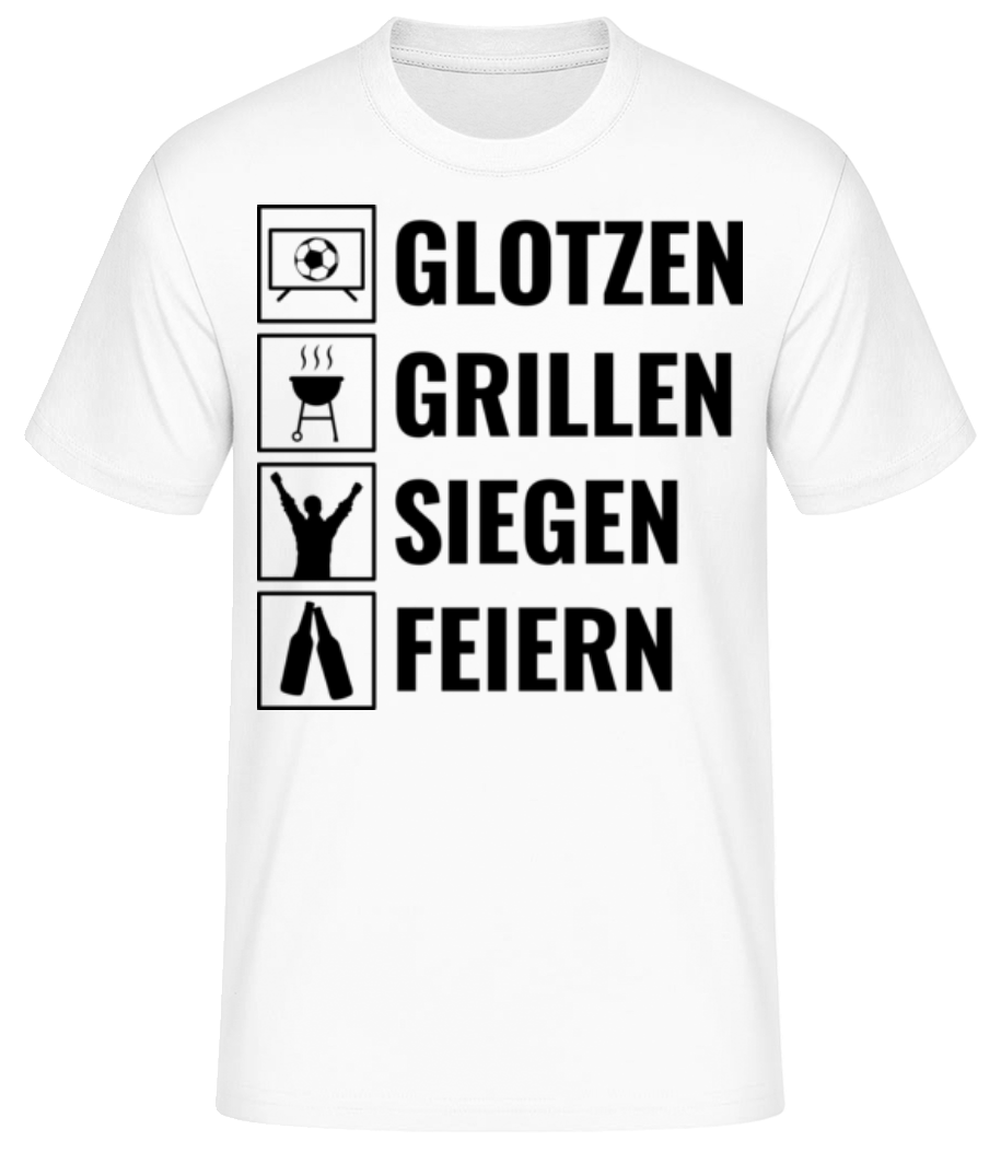Glotzen Grillen Siegen Feiern · Männer Basic T-Shirt