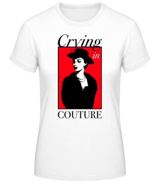 Crying In Couture - T-shirt standard Femme - Blanc - Devant
