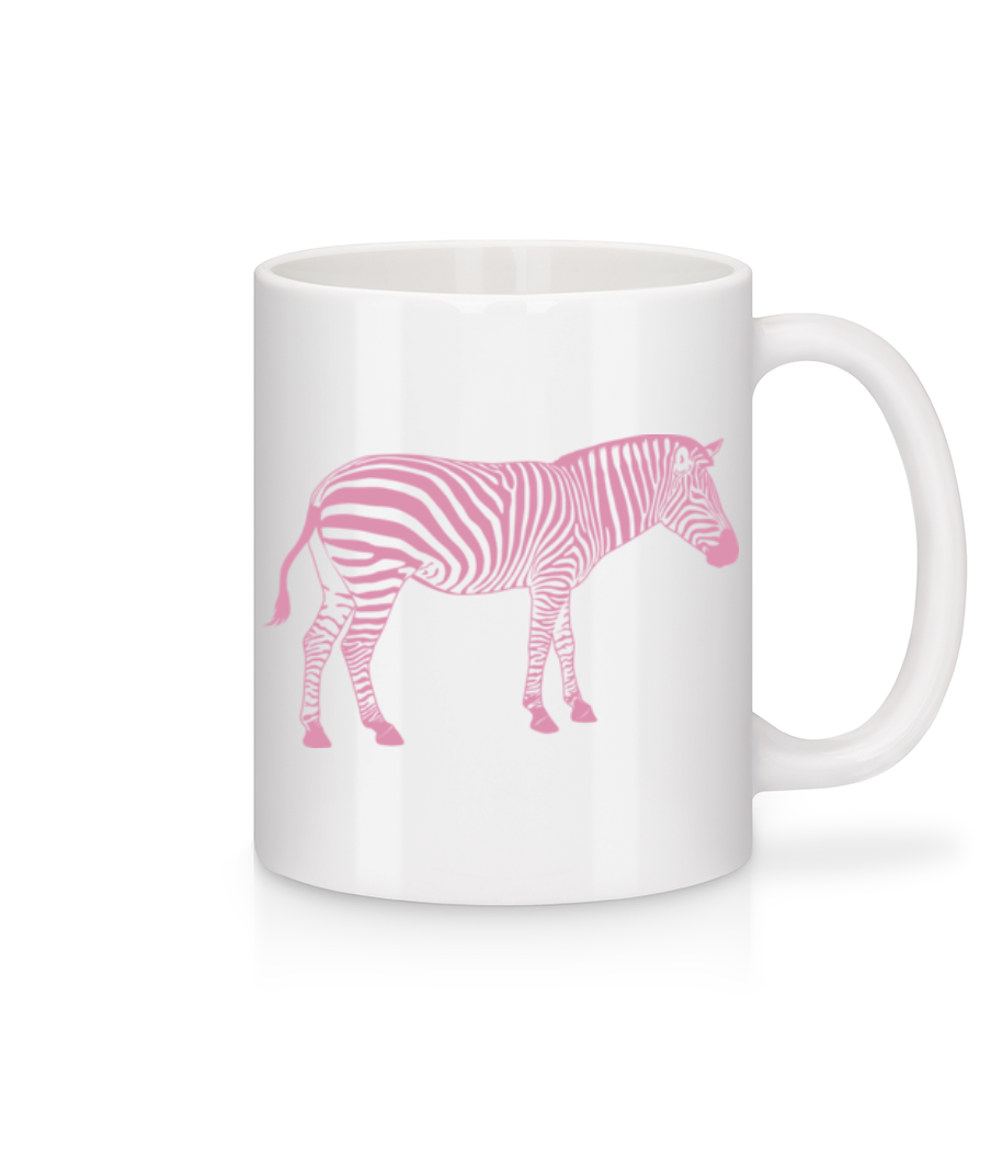 Zèbre - Mug en céramique blanc - Blanc - Devant