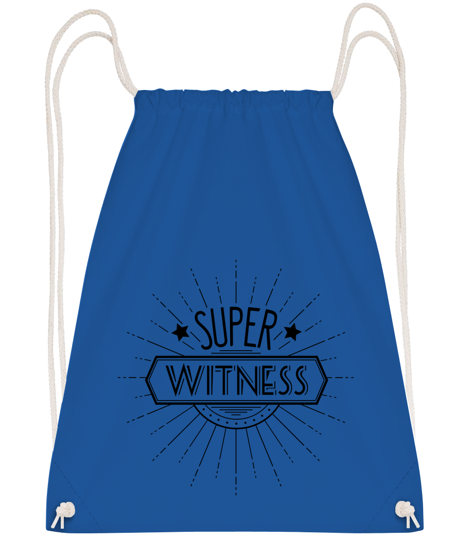 Aperçu: Super Witness - Sac à dos Drawstring - Bleu royal - Vorn