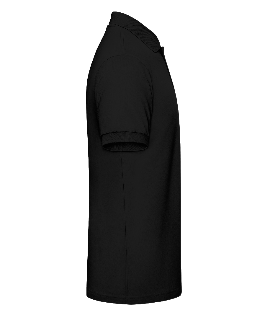 Polo en piqué fin pour hommes - Noir - Droit