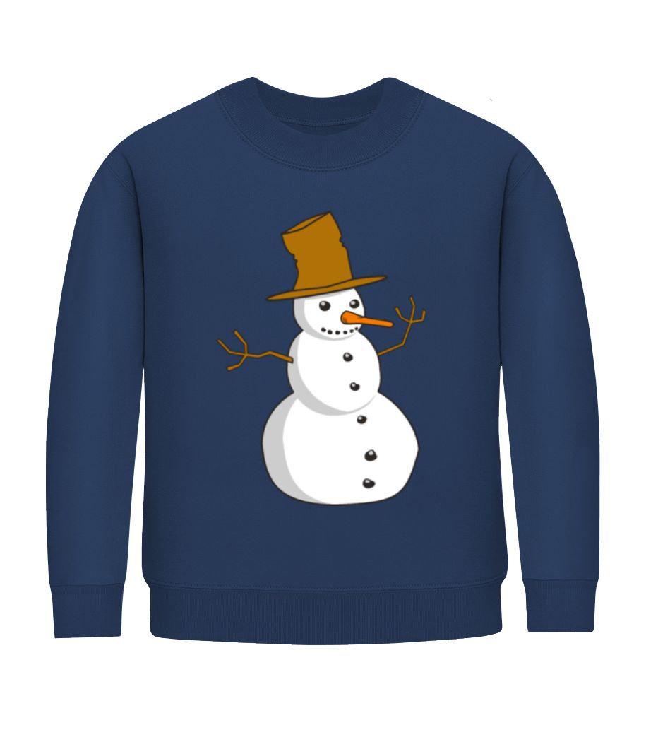 Bonhomme De Neige Avec Chapeau · Sweatshirt Enfant