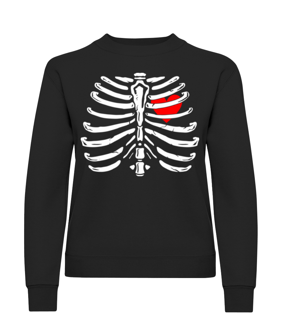 Squelette avec cœur · Sweatshirt Femme