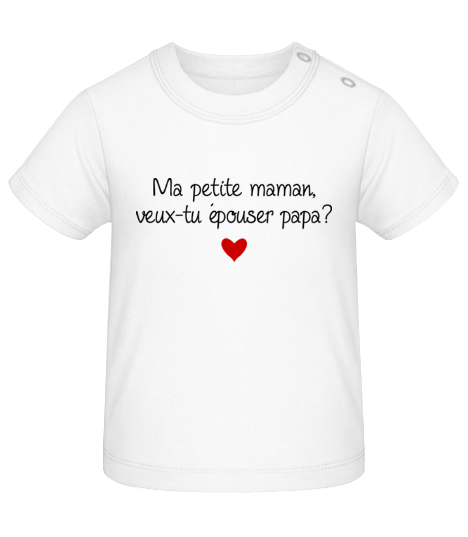 Maman, Papa - Épouser · T-shirt Bio Bébé