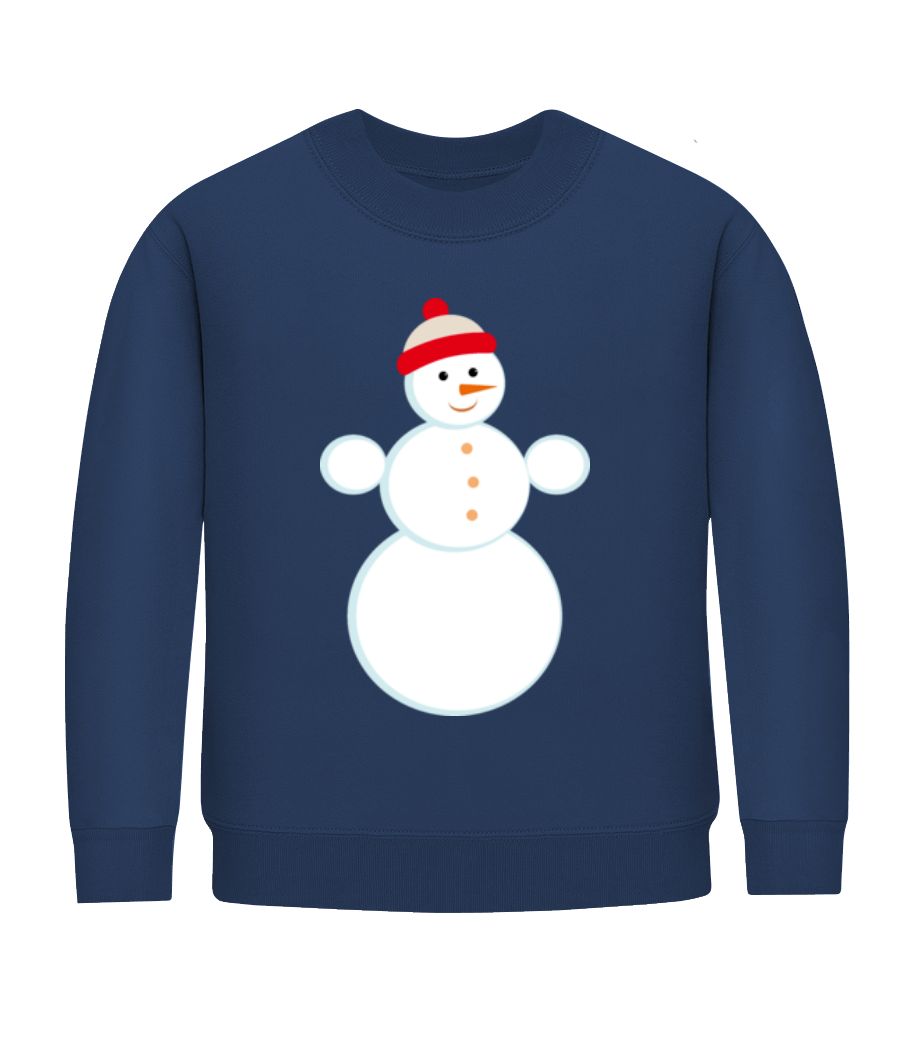 Bonhomme De Neige Avec Casquette · Sweatshirt Enfant