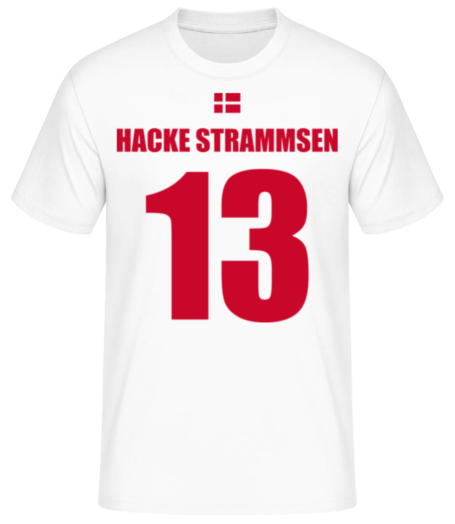 Dänemark Fußball Trikot Hacke Strammsen · Männer Basic T-Shirt