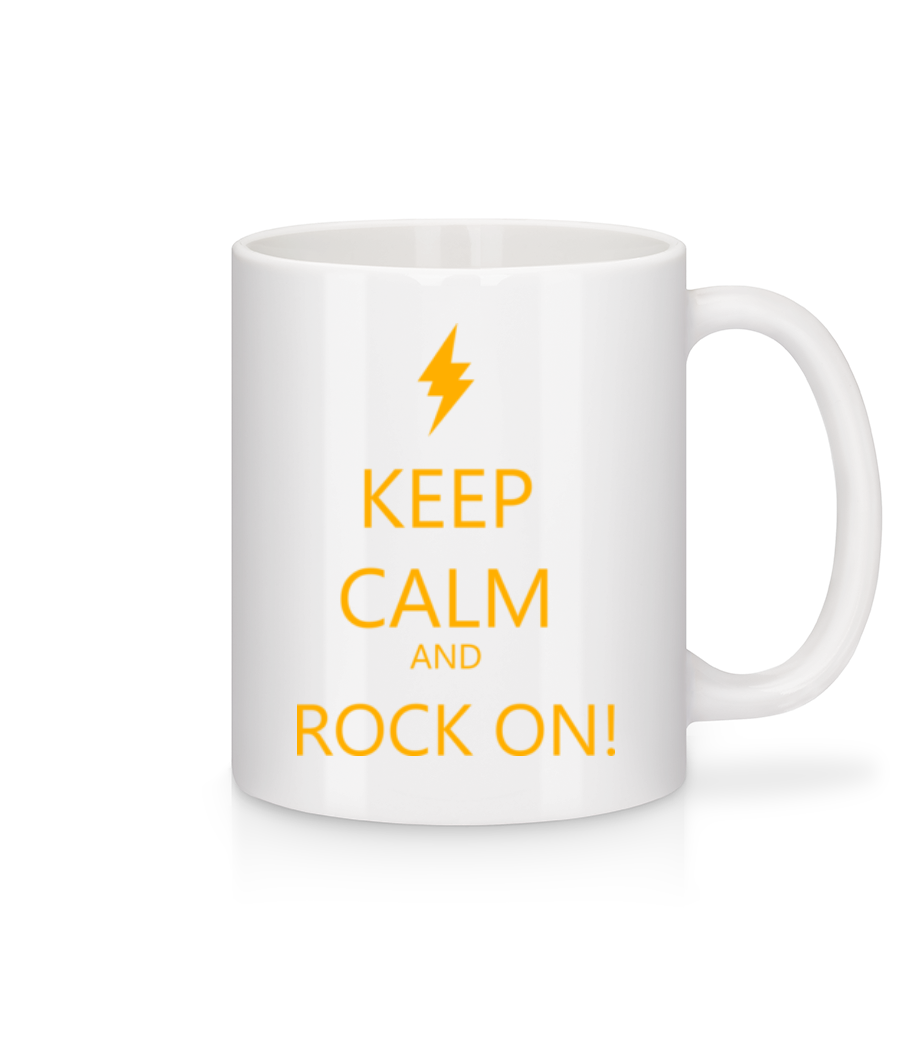Aperçu: Keep Calm And Rock On! - Mug en céramique blanc - Blanc - Devant