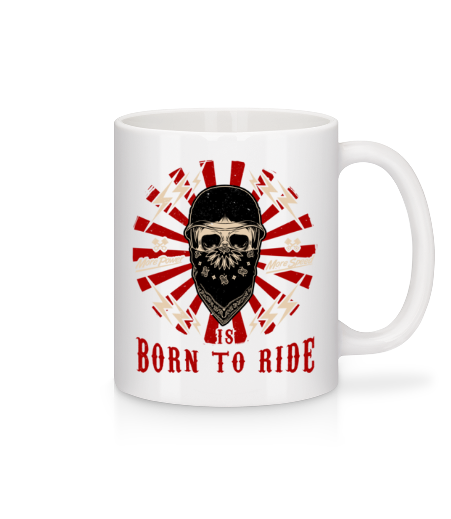 Born To Ride · Mug en céramique blanc