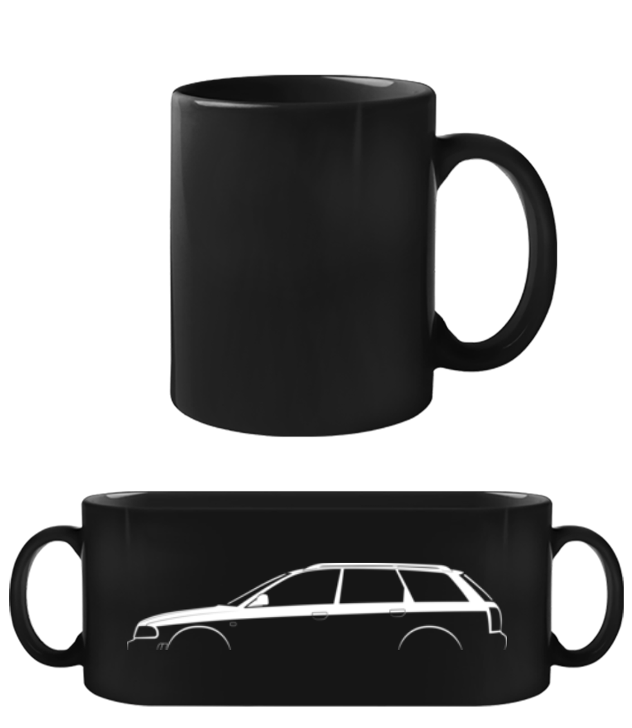 'Audi RS 4 Avant (B5)' Silhouette · Tasse Noire
