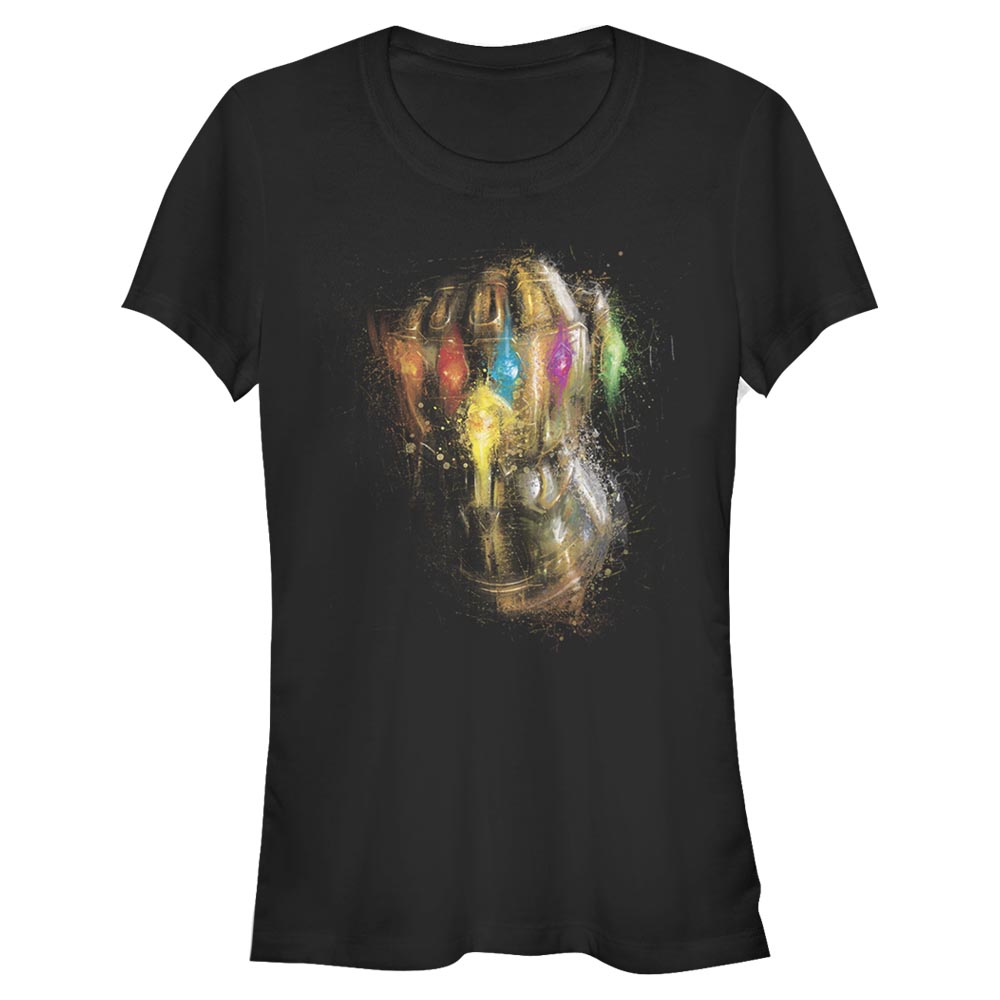 Aperçu: Marvel - Avengers Endgame - Gauntlet Painting Glove - Femme T-shirt - Noir - Devant