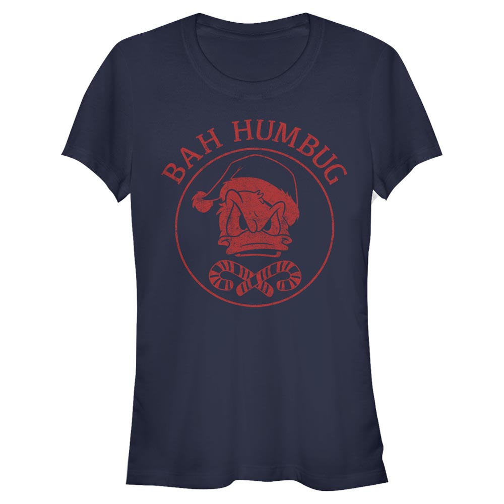 Aperçu: Disney Classics - Mickey Mouse - Donald Duck Humbug Donald - Christmas - Femme T-shirt - Bleu marine - Devant