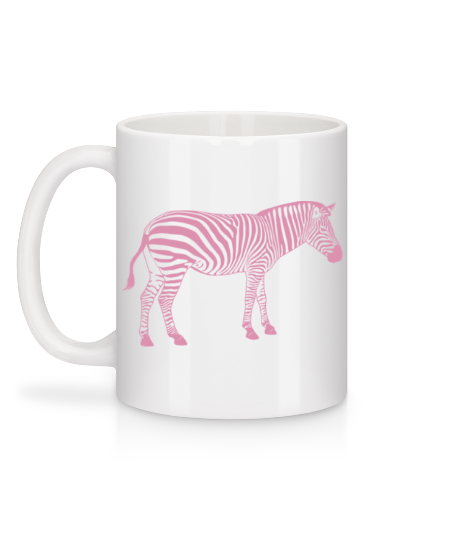 Zèbre - Mug en céramique blanc - Blanc - Derrière