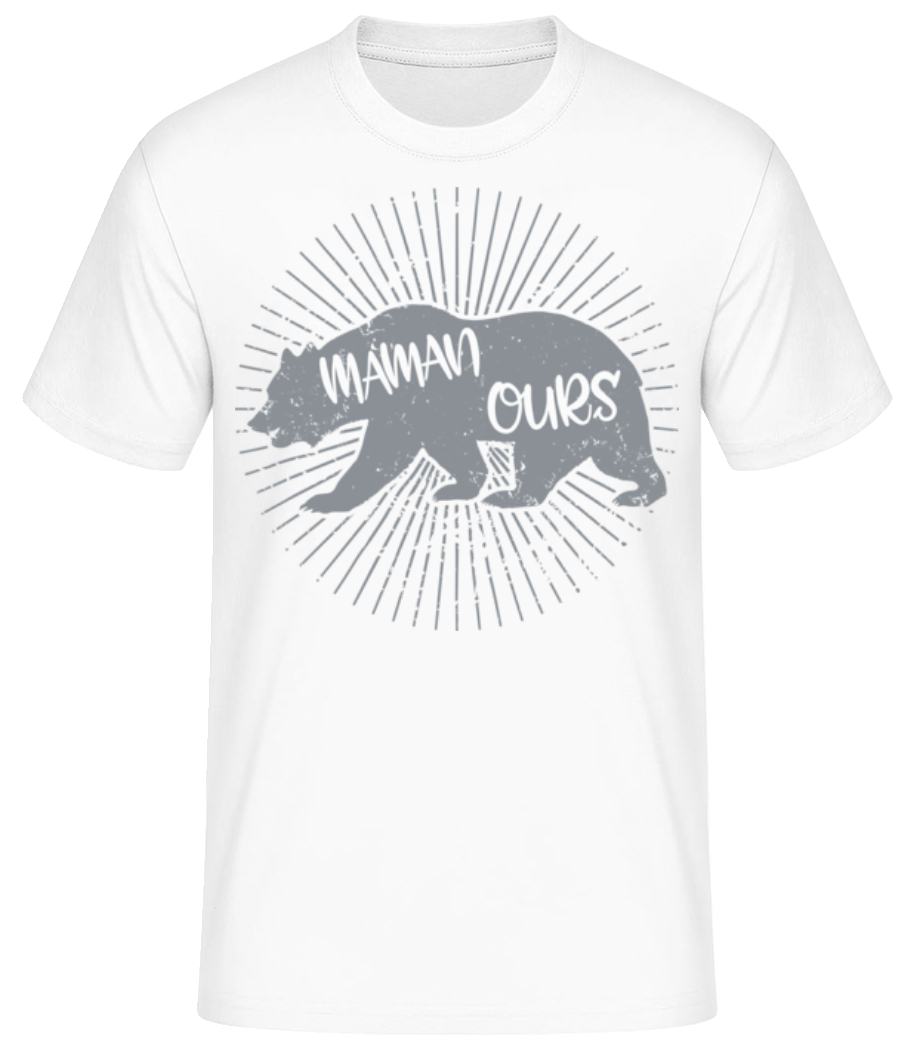Aperçu: Maman Ours - T-shirt standard Homme - Blanc - Devant