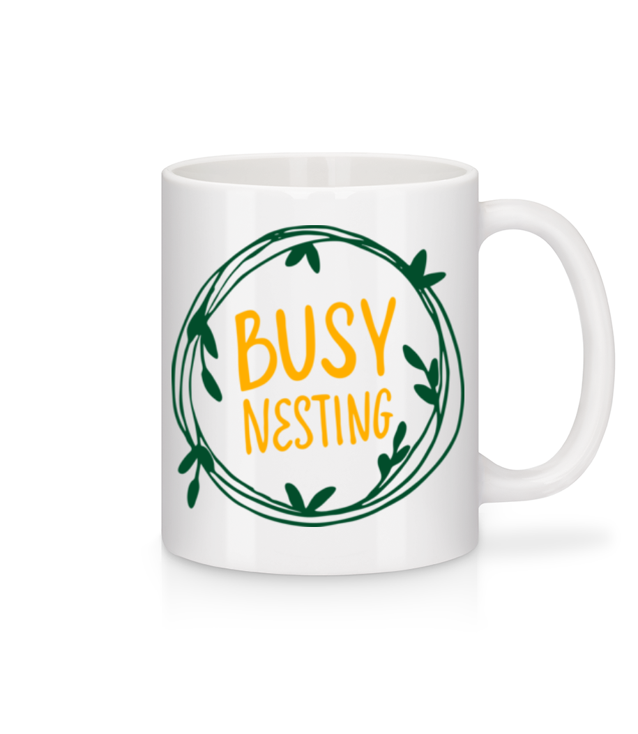 Busy Nesting · Mug en céramique blanc