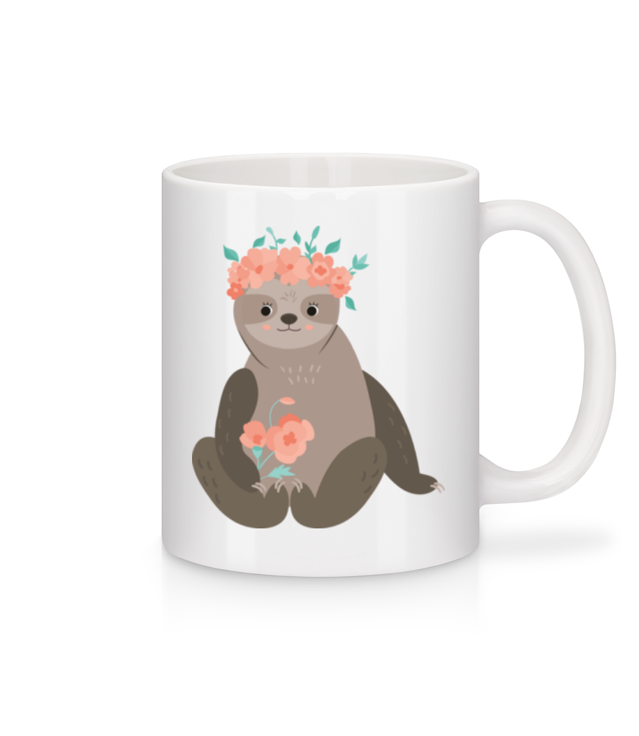 Indolence Avec Des Fleurs · Mug en céramique blanc