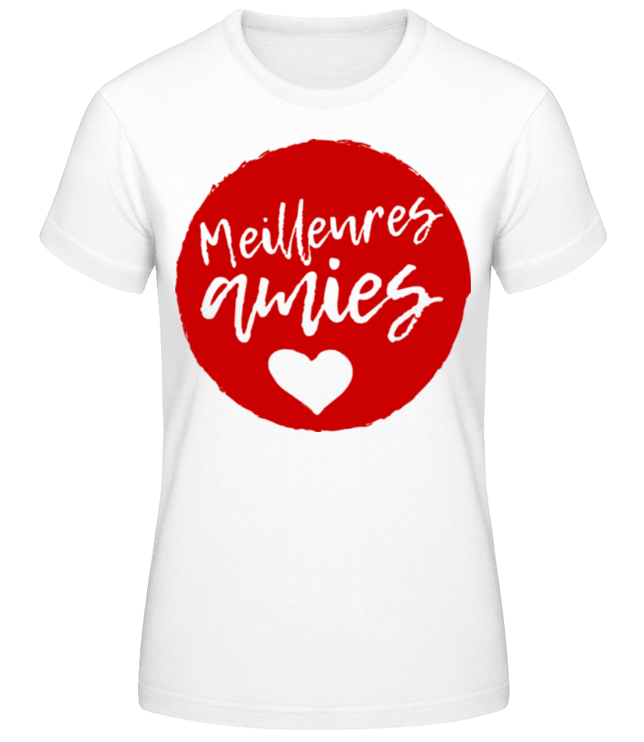 Aperçu: Meilleurs Amies - T-shirt standard Femme - Blanc - Devant