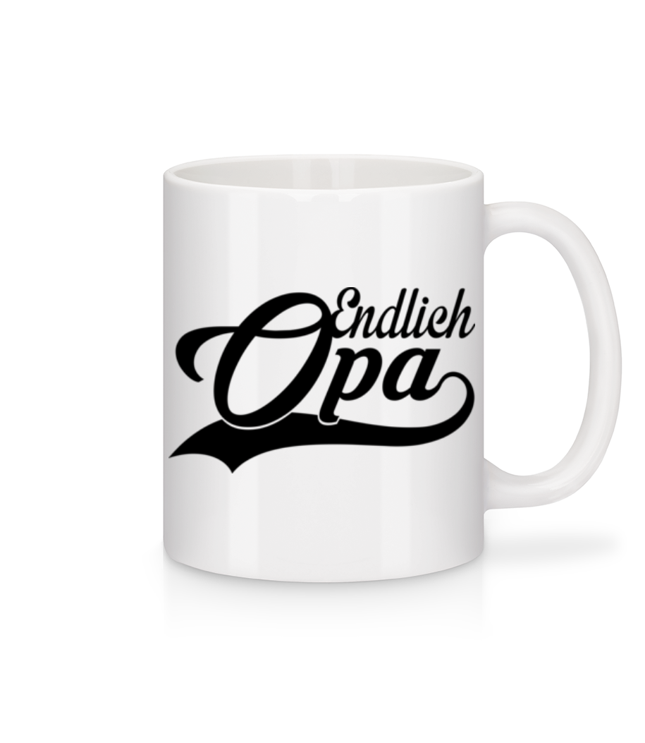 Vorschau: Endlich Opa - Tasse - Weiß - Vorne