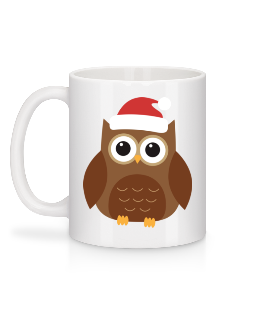 Chouette Ee Noël - Mug en céramique blanc - Blanc - Derrière