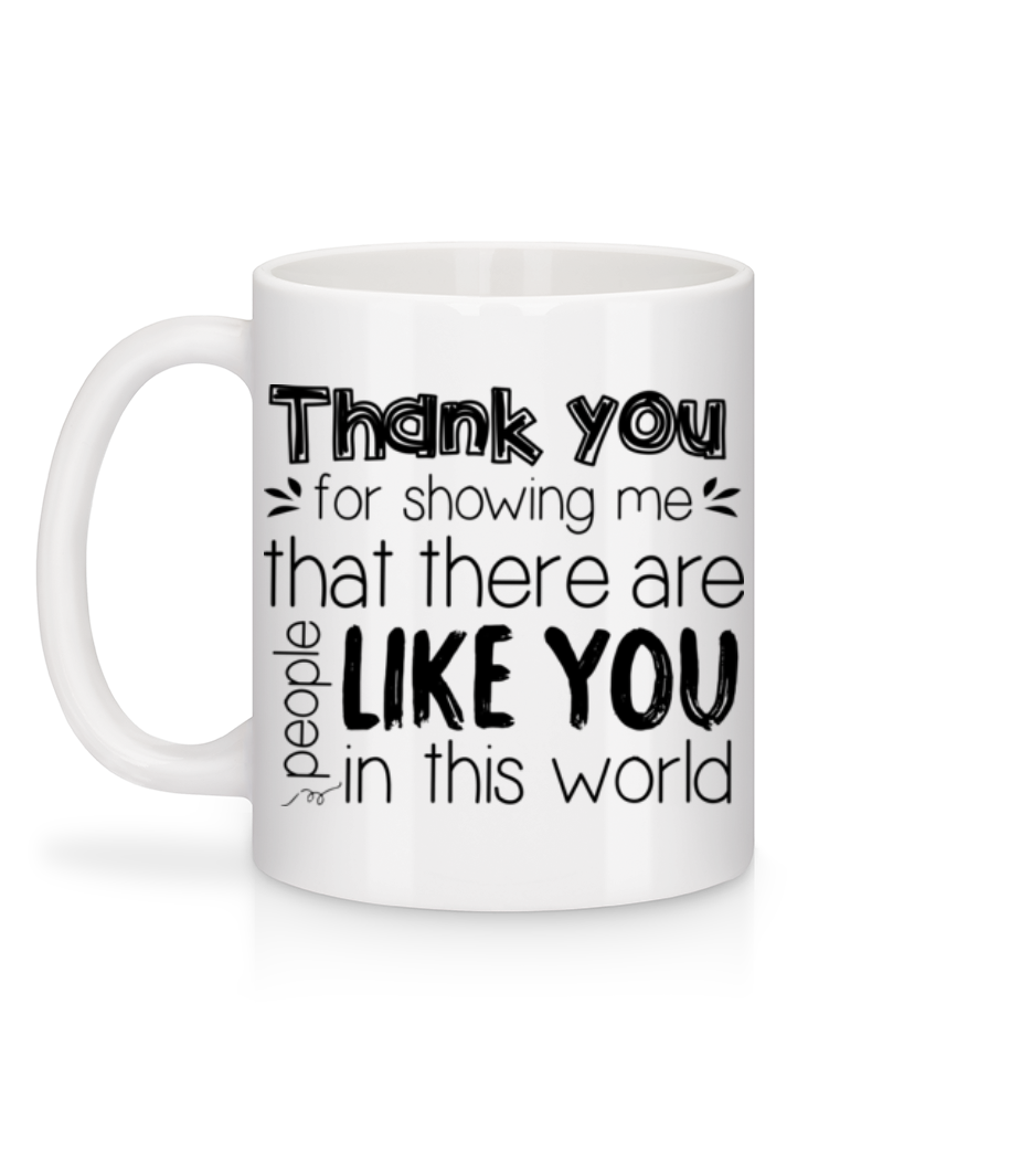 Thank You For Being - Mug en céramique blanc - Blanc - Derrière