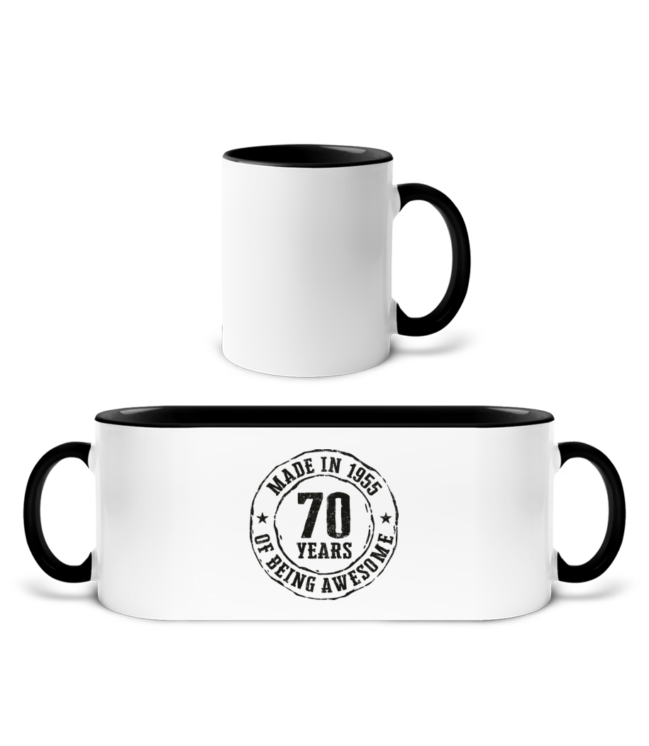 Made In 1955 · Mug bicolore en céramique - intérieur de couleur