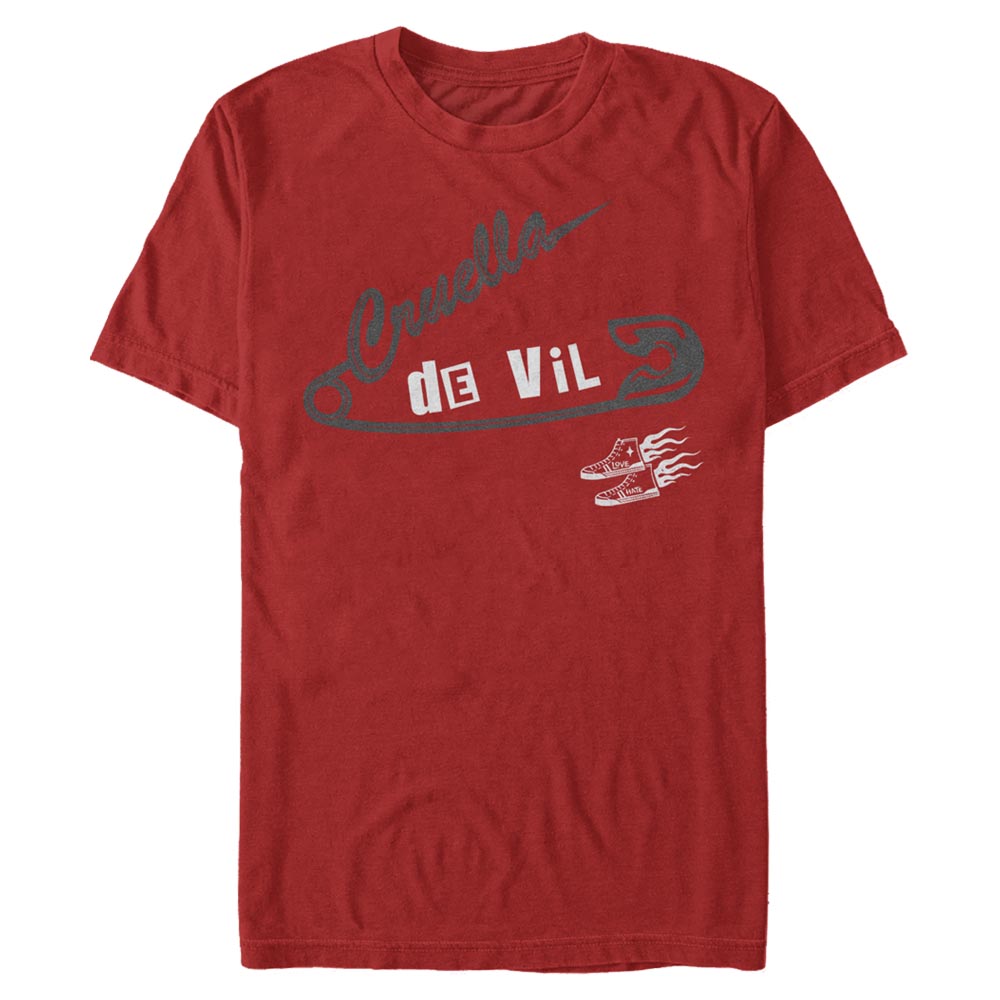 Disney Classics - Cruella - Logo Cruella Pin - Homme T-shirt